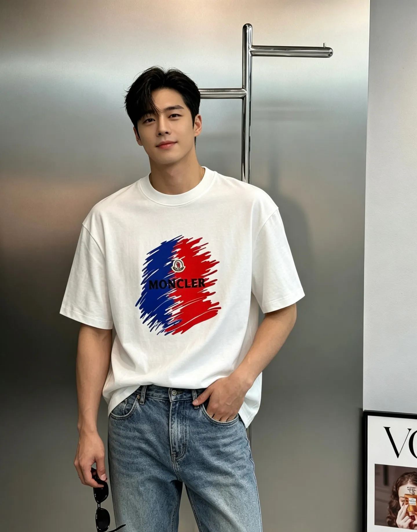 ⚜️Moncler New Arrival T ， Same Style❤️ ， + ， ✨ . ， Breathable， ！ 、 ， Sneakers OK.Moncler Premium ， Quality ， T . ：Black.White. ：S-XL（2XL ） ❗️175/145 M